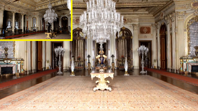 Dolmabahçe Sarayı'nın ihtişamlı salonunun içi ilk kez görüntülendi!