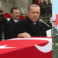 Erdoğan'dan şehit cenazesinde Afrin mesajı: Müjde yaklaşıyor