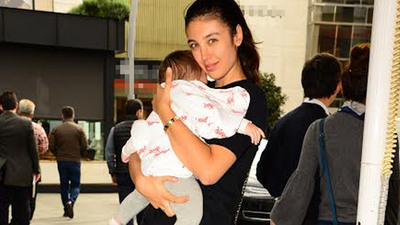 Berkay konserde eşi ve kızı gezmede