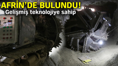 Afrin'de terör örgütünün açtığı tüneller bulundu