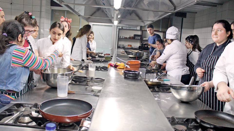 Down'lı çocukların mutfak hünerleri