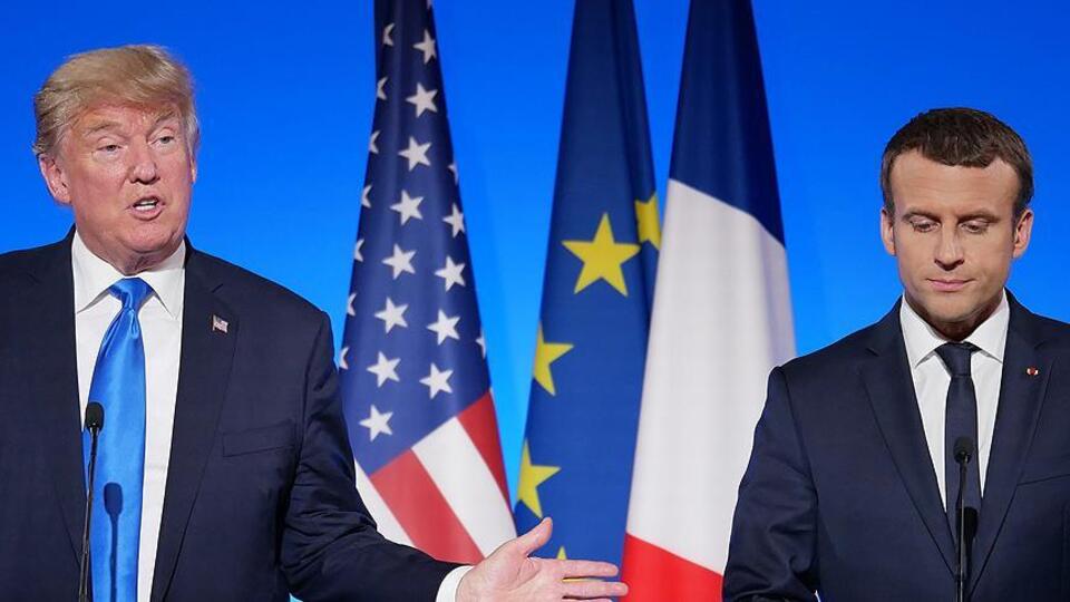Trump Macron ile telefonda görüştü