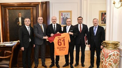 Galatasaray'dan Bakan Soylu ve Bakan Özhaseki'ye ziyaret