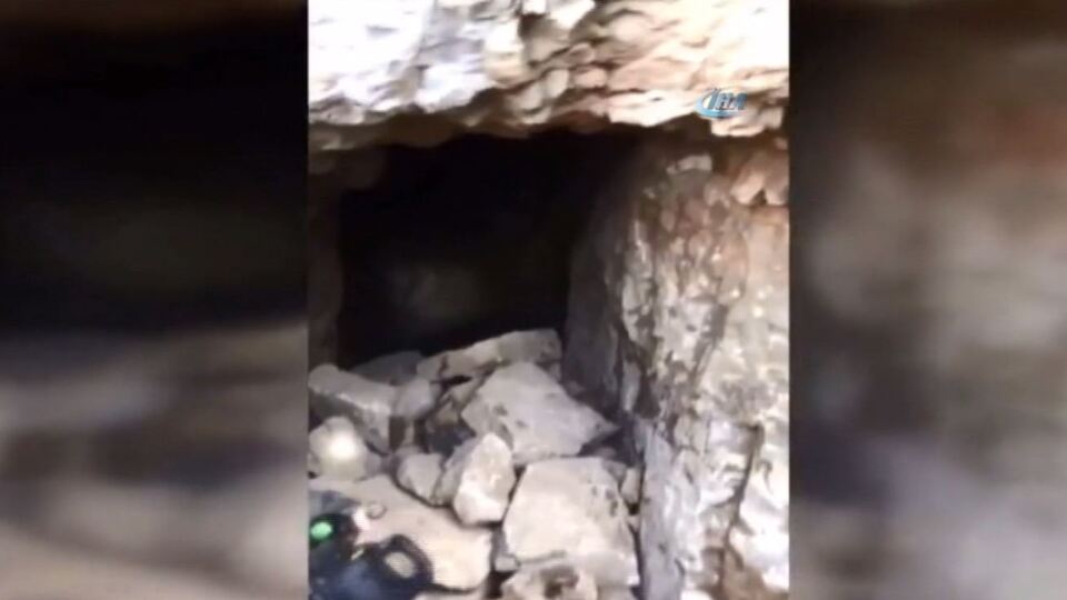 Teröristlerin kullandığı 125 metre uzunluğunda mağara bulundu
