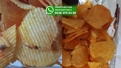 Cips paketinde mide bulandıran görüntü!