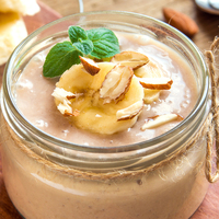 Muzlu bademli puding