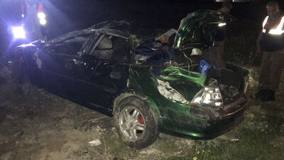 Konya'da bir otomobil şarampole devrildi! 1 kişi hayatını kaybetti, 2 kişi yaralandı