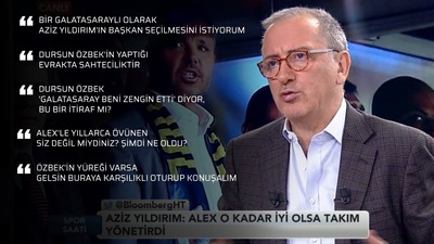 Fatih Altaylı: ''Bir Galatasaraylı olarak Aziz Yıldırım'ın seçilmesini istiyorum''
