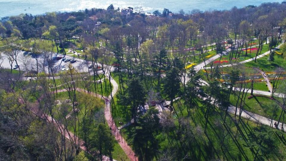 İstanbul'un laleleri havadan görüntülendi!