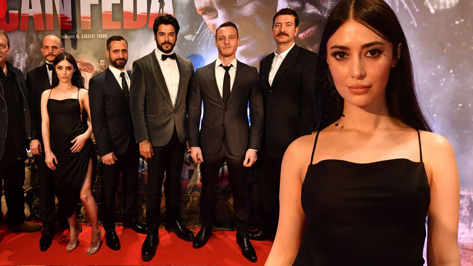 Derin yırtmaçlı elbisesiyle büyüledi