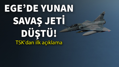 Ege'de Yunan savaş jeti düştü!