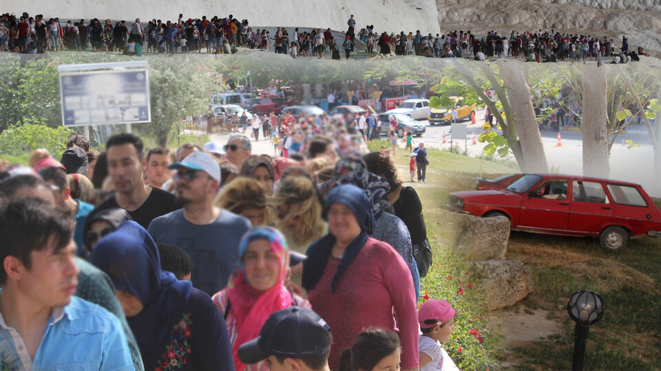 Ücretsiz giriş kuyruğu! Araçlarını öyle bir yere park ettiler ki...