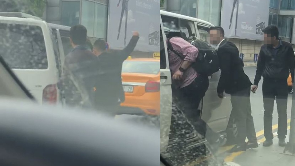 Atatürk Havalimanı'nda UBER aracına saldırı! Yolcuyu zorla indirmeye kalktılar