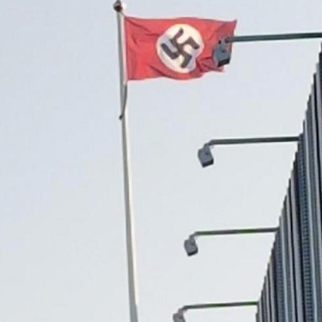 Hitler'in doğum gününde İsveç'te Nazi bayrağı!