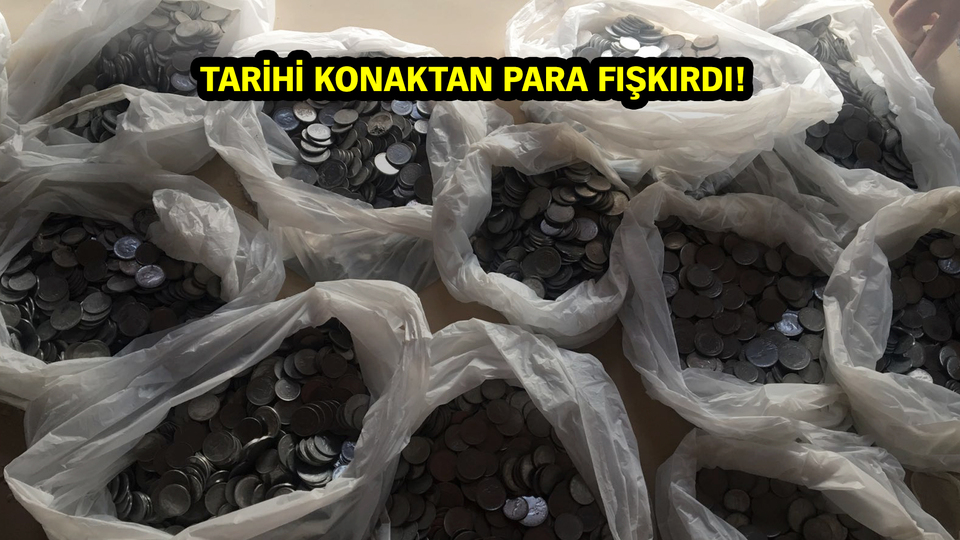 Tesadüfen taşı çektiler, yere binlerce para döküldü!