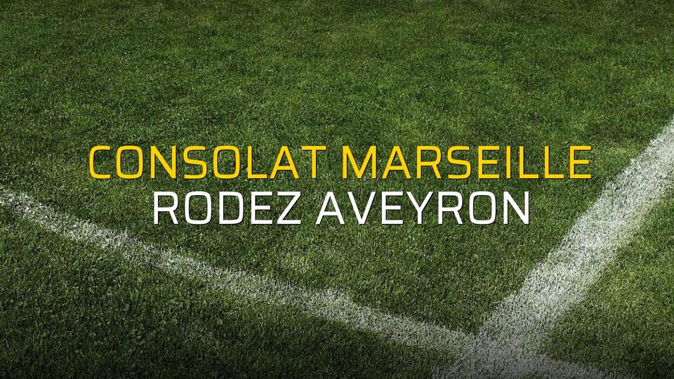 Consolat Marseille - Rodez Aveyron maçı öncesi rakamlar