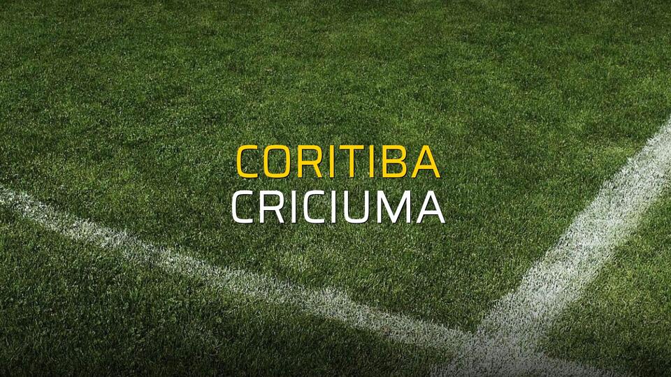 Coritiba - Criciuma maçı rakamları