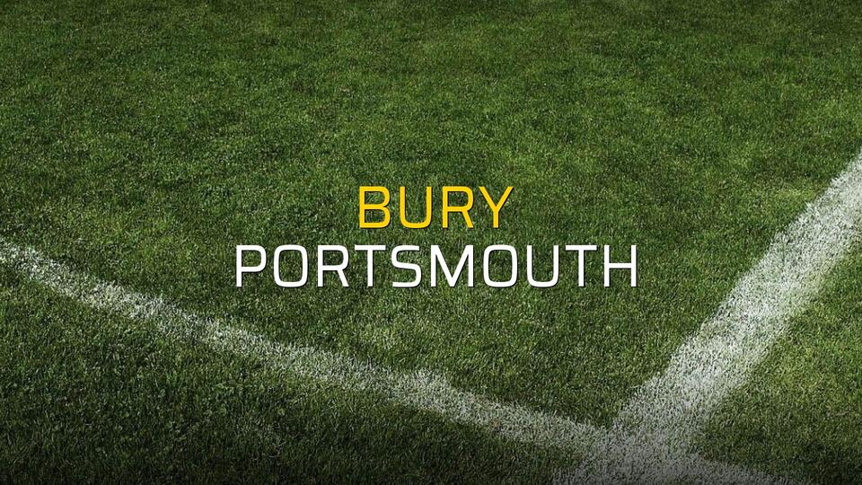 Bury - Portsmouth maçı öncesi rakamlar