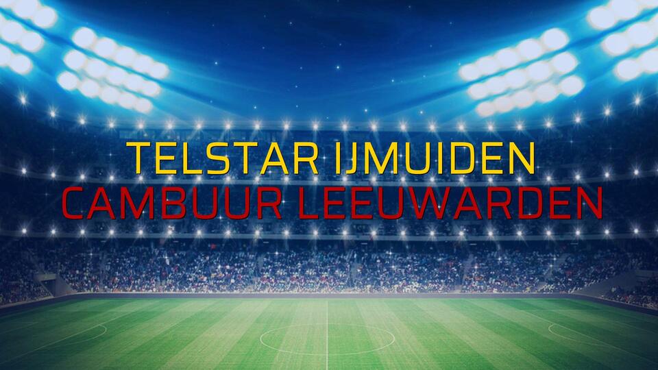 Telstar Ijmuiden - Cambuur Leeuwarden sahaya çıkıyor