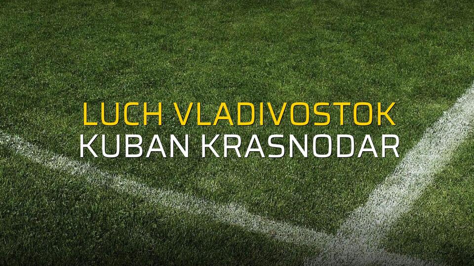 Luch Vladivostok - Kuban Krasnodar maç önü