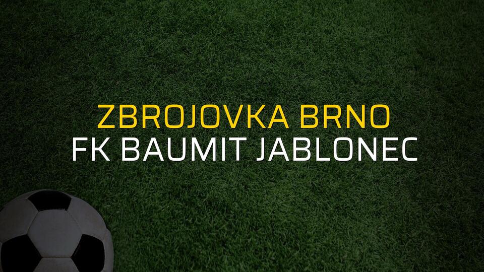 Zbrojovka Brno - FK Baumit Jablonec karşılaşma önü