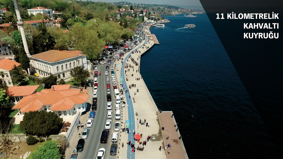 Boğaz'da 'açık büfe' trafik