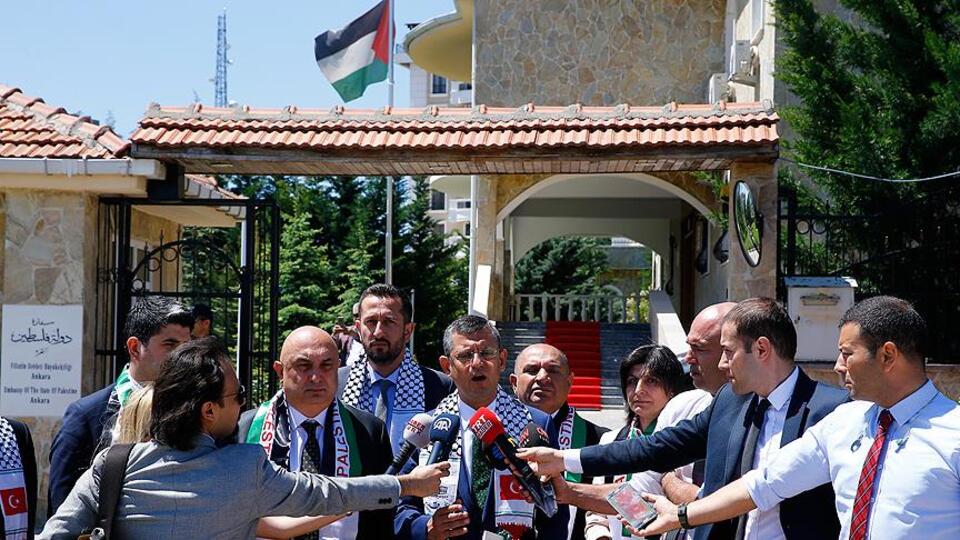 CHP'den Filistin Büyükelçisi'ne dayanışma ziyareti