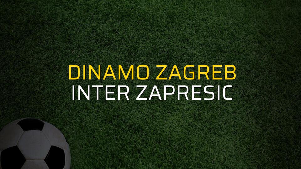Dinamo Zagreb - Inter Zapresic maçı rakamları