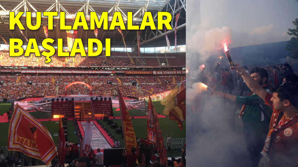 Galatasaray şampiyonluk kupasını kaldırdı!