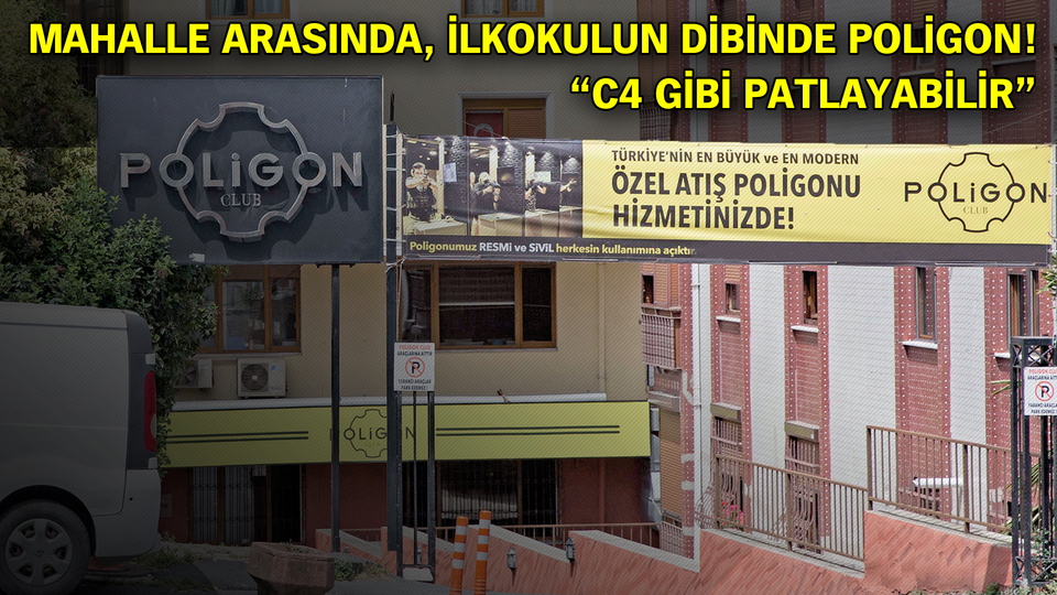 Mahalle arasında, ilkokulun dibinde poligon!