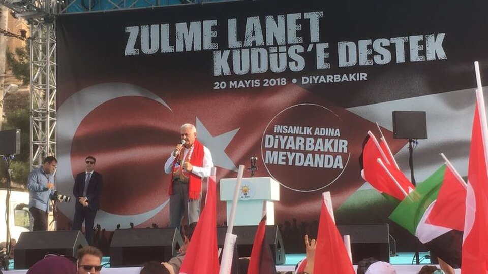 'Zulme Lanet, Kudüs'e Destek' mitinginin ikincisi Diyarbakır'da gerçekleştirildi
