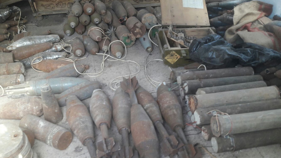 Afrin'de yeni mühimmat deposu bulundu