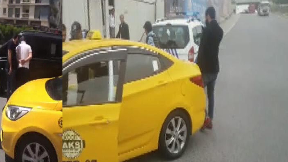Esenyurt'ta UBER'in önünü kesen taksici serbest