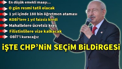 CHP'de seçim bildirgesi açıklandı