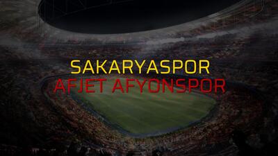 Sakaryaspor - Afjet Afyonspor maçı rakamları