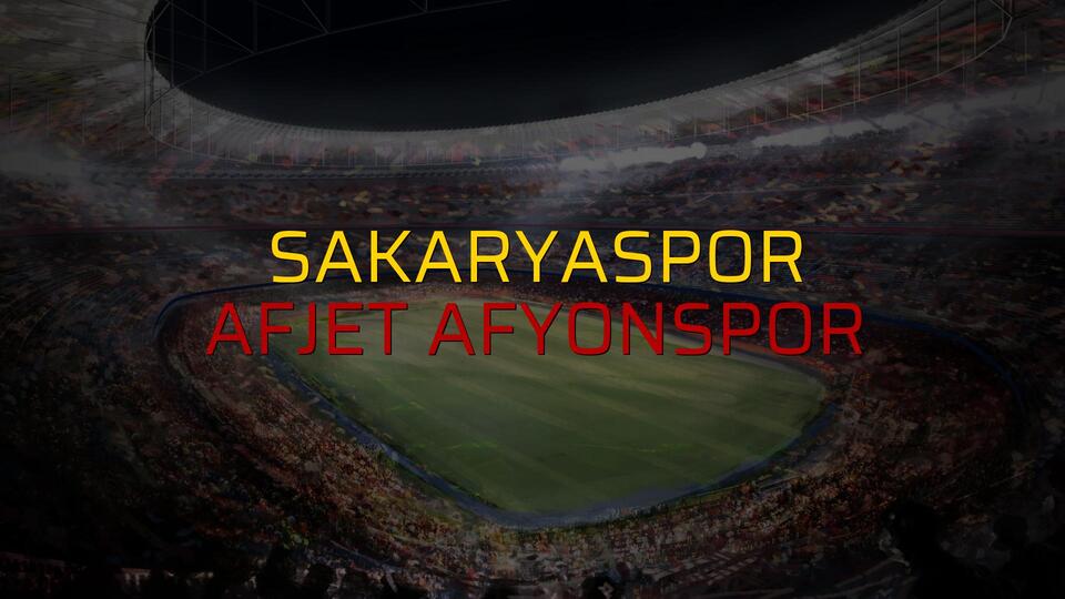 Sakaryaspor - Afjet Afyonspor maçı rakamları