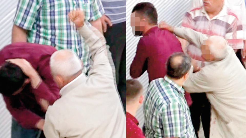 Karşılık veren oğlunu evire çevire dövdü