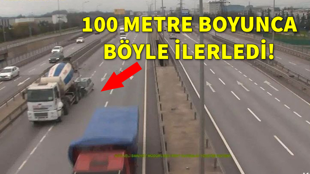 100 metre boyunca böyle ilerledi! O anlar kamerada