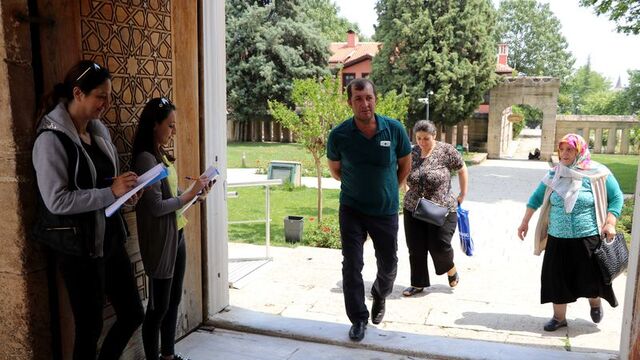 Selimiye Camii'nde ilginç görüntü!