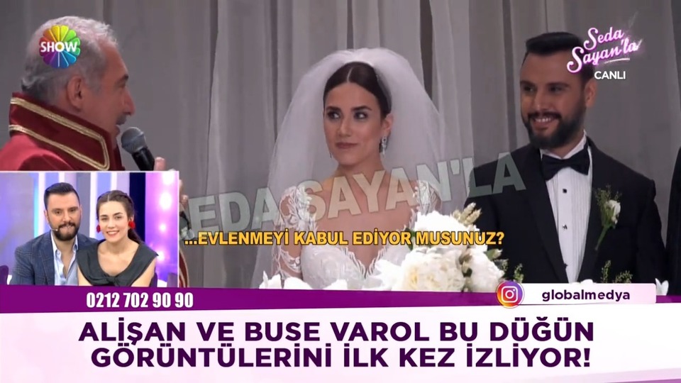 Ünlü çiftin düğün görüntüleri ilk kez 'Seda Sayan'la'da!