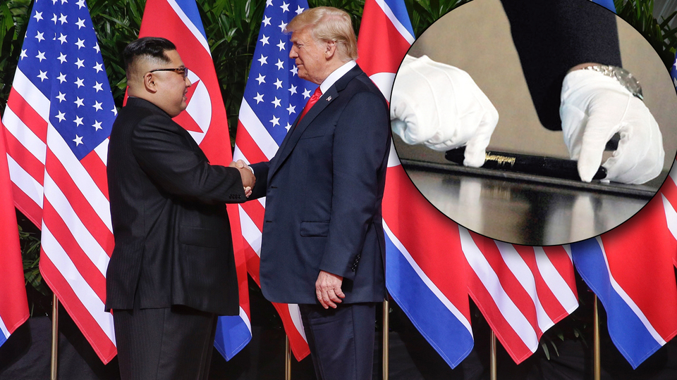 Tarihi görüşmede kalem detayı