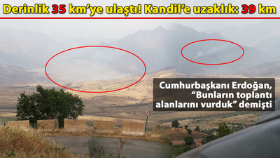 Derinlik 35 km'ye ulaştı, Kandil'e uzaklık: 39 km