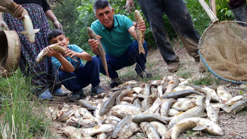 30 dakikada, 40 kilo balık tuttular!