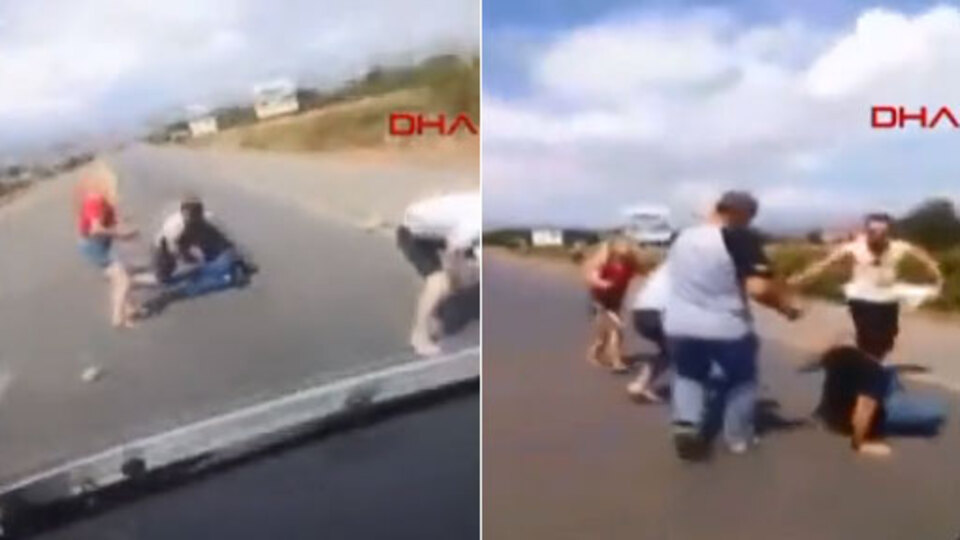 Trafik kazası sonrası korkunç anlar!