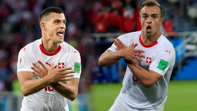 Xhaka ve Shaqiri'den 'Çift başlı kartal'