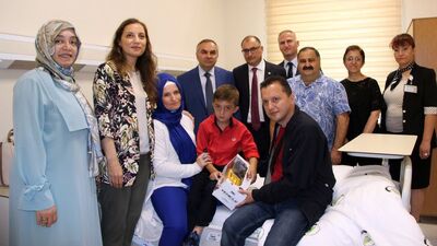 8 yaşındaki Betim tedavi için Makedonya'dan Düzce'ye geldi