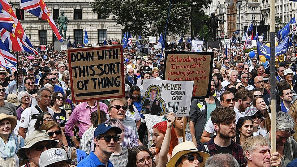 Londra'da Brexit karşıtı gösteriler yapıldı