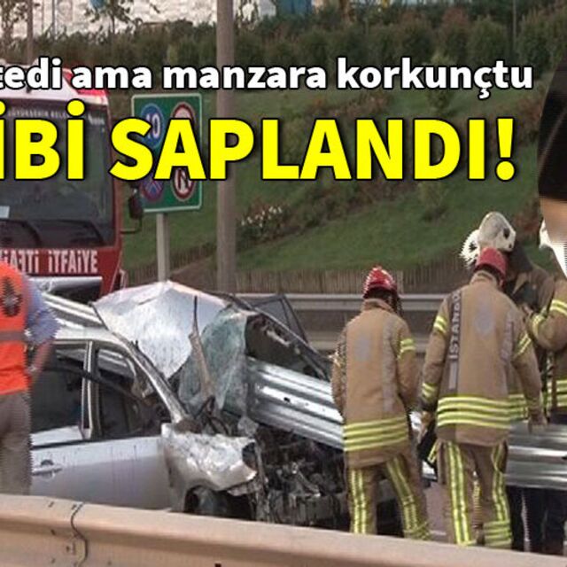 Otomobil bariyere ok gibi saplandı: Anne ile oğlu öldü