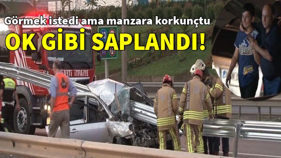 Otomobil bariyere ok gibi saplandı: Anne ile oğlu öldü