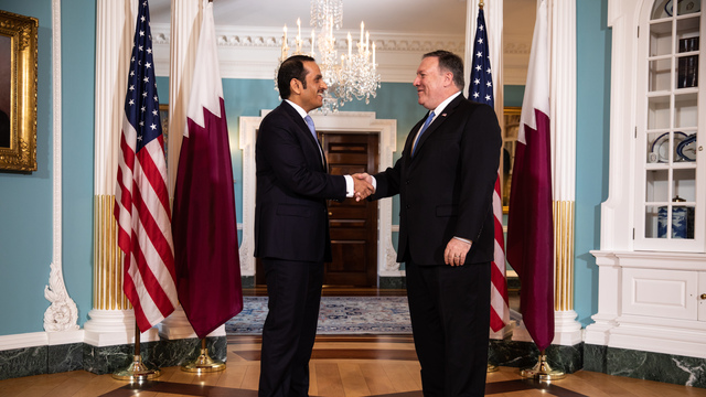 Pompeo Katar Emiri Al Thani ile görüştü